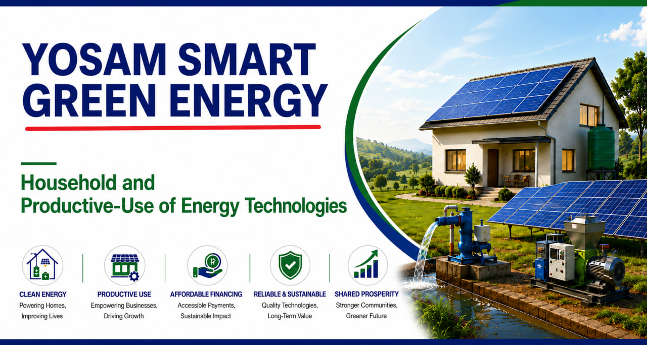 YOSAM smart green energy solutions for households and productive-use applications