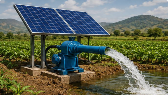 Solar irrigation solution in active field operations